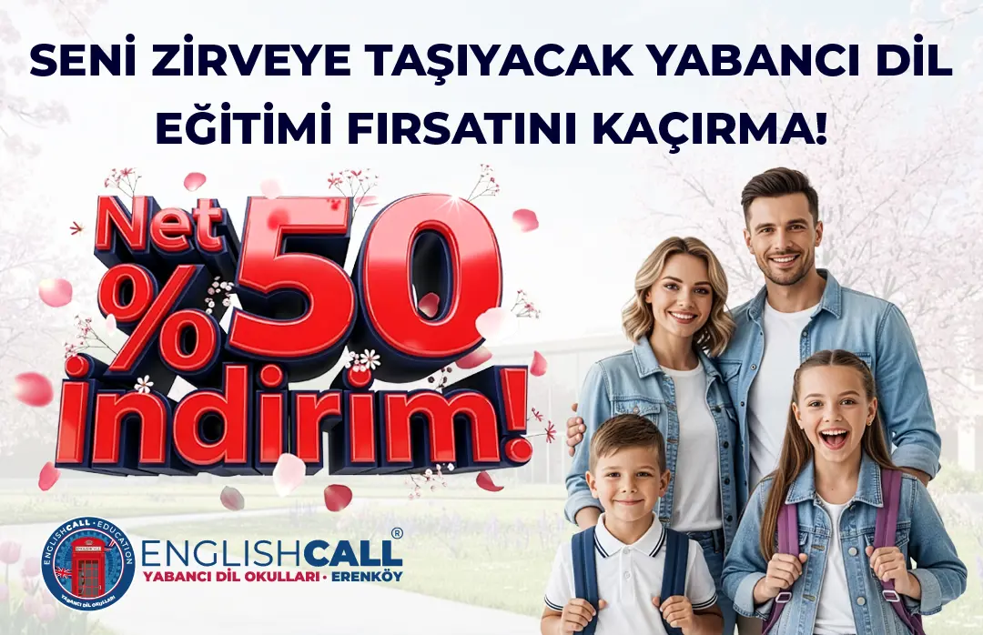 Sizi Zirveye Taşıyacak Yabancı Dil Eğitim Fırsatını Kaçırma! Net %50 İndirim!